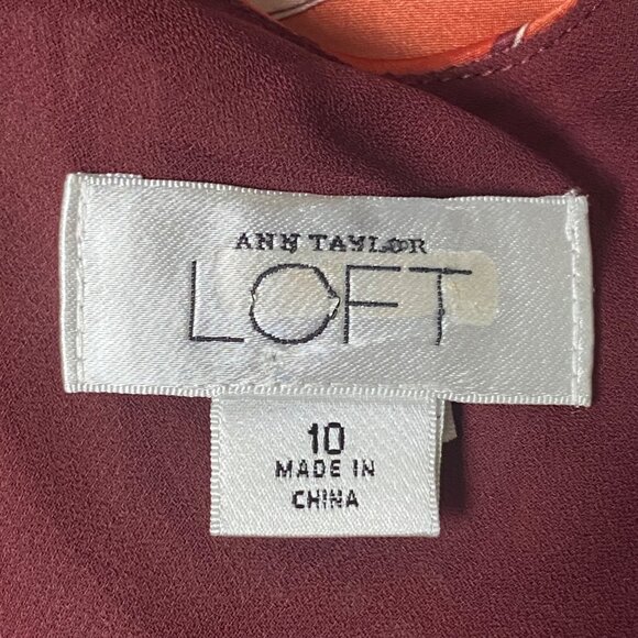 Ann Taylor Loft Silk Blend Halter Empire Floral Midi Dress 10 Y2K Groovy Boho - Picture 9 of 12